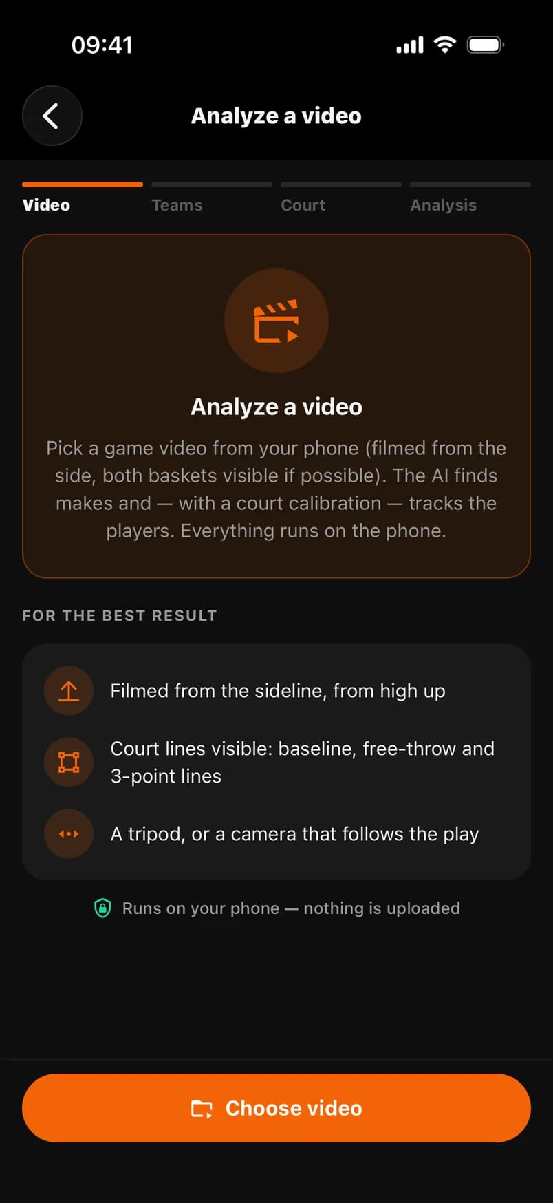 Analyze a game video from the gallery